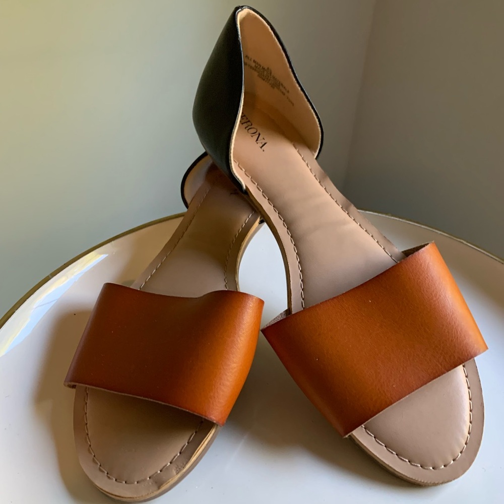 Merona slip on two tone sandals. Target. Size 8.5. New, never worn.